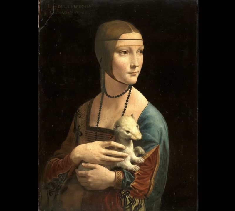 Leonardo da Vinci, Dama con l’ermellino. Museo Czartoryski, Cracovia