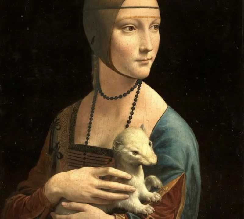 Leonardo da Vinci, Dama con l’ermellino, 1489-1491 · Cracovia, Museo Nazionale (Museo Czartoryski)