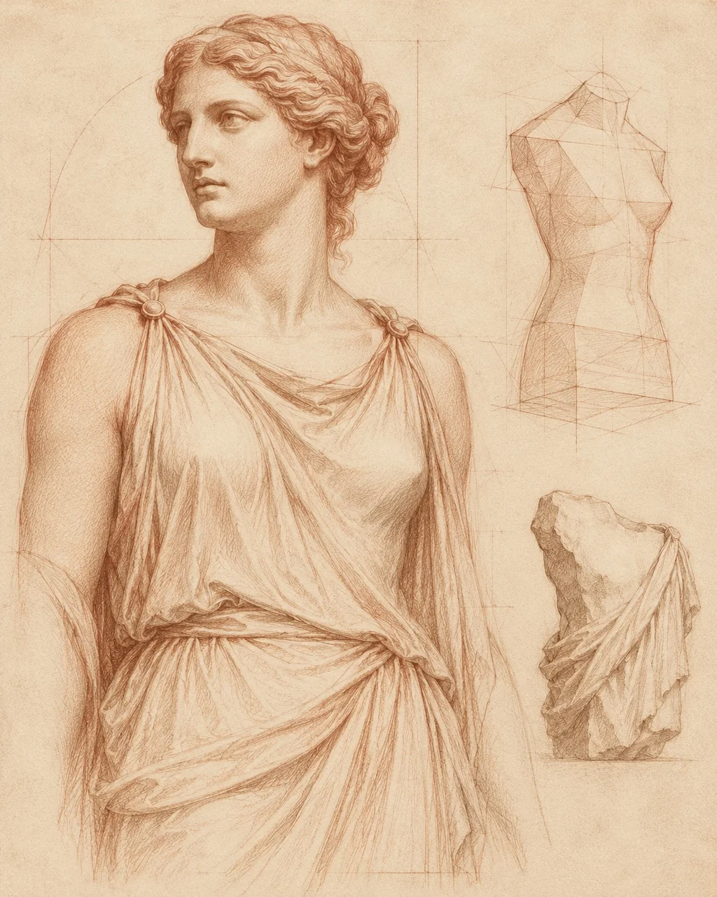 Studio artistico ispirato ai taccuini rinascimentali