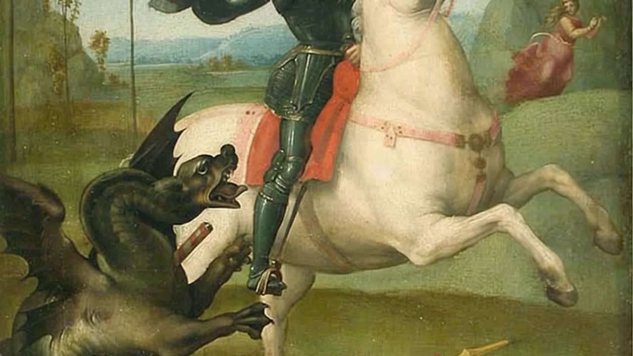 Raffaello, San Giorgio e il drago. Musée Bonnat-Helleu, Bayonne